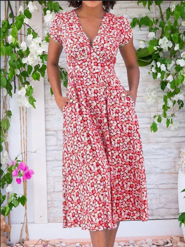 Ferlora™ | Lightweight Midi Dress With Pockets