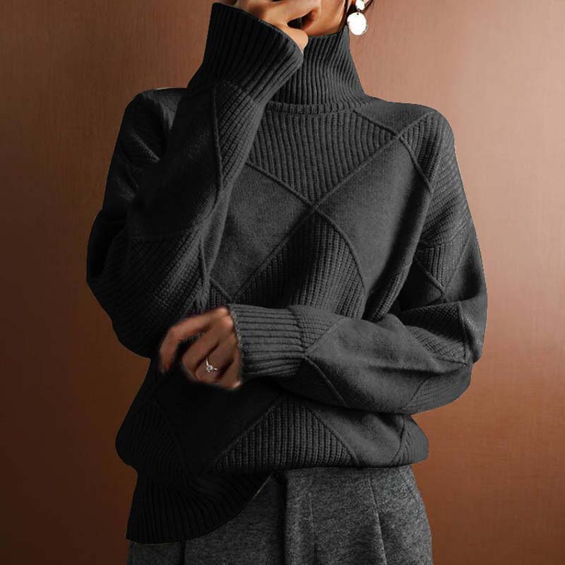 Ferlora™ | Talbot™ Textured Turtleneck Knit Sweater