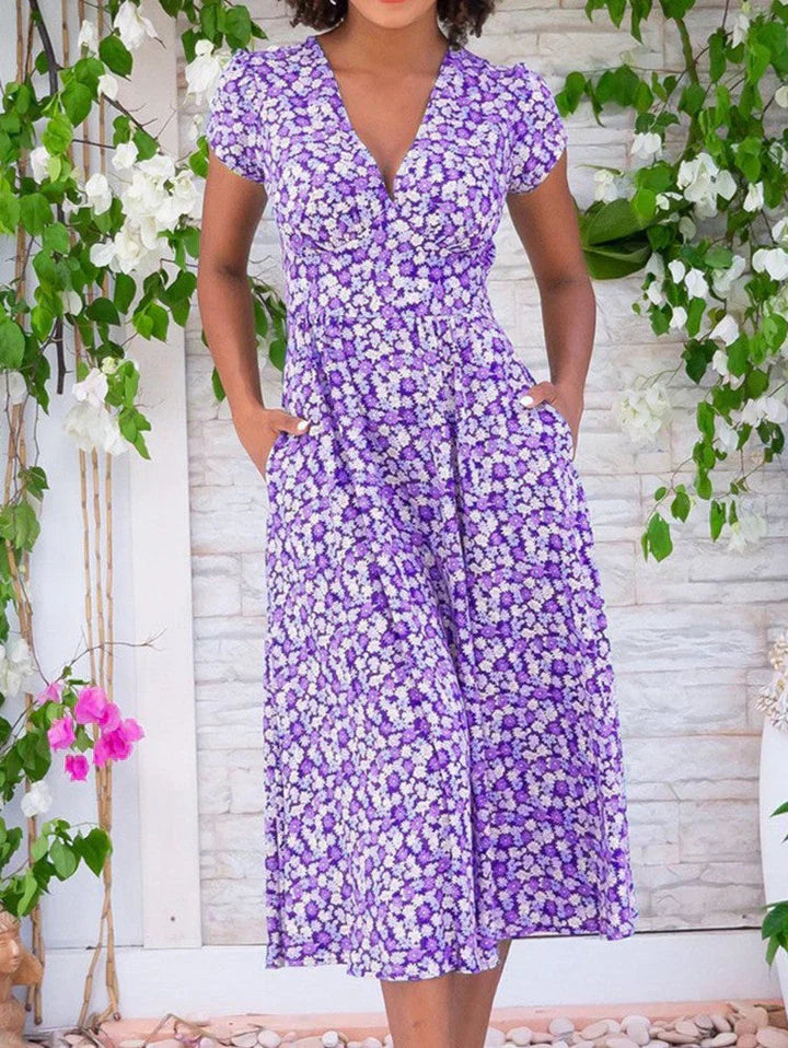 Ferlora™ | Lightweight Midi Dress With Pockets