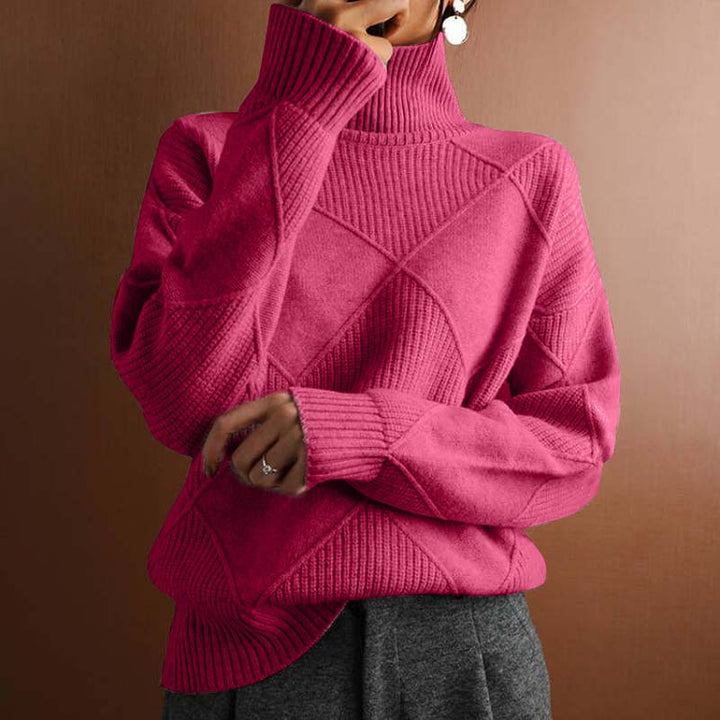 Ferlora™ | Talbot™ Textured Turtleneck Knit Sweater