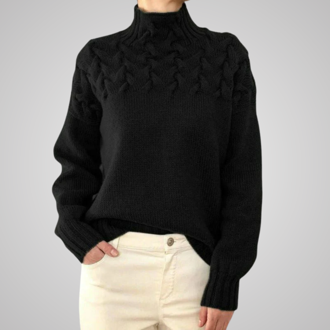 Madison™ - Elegant High Neck Sweater - Ferlora