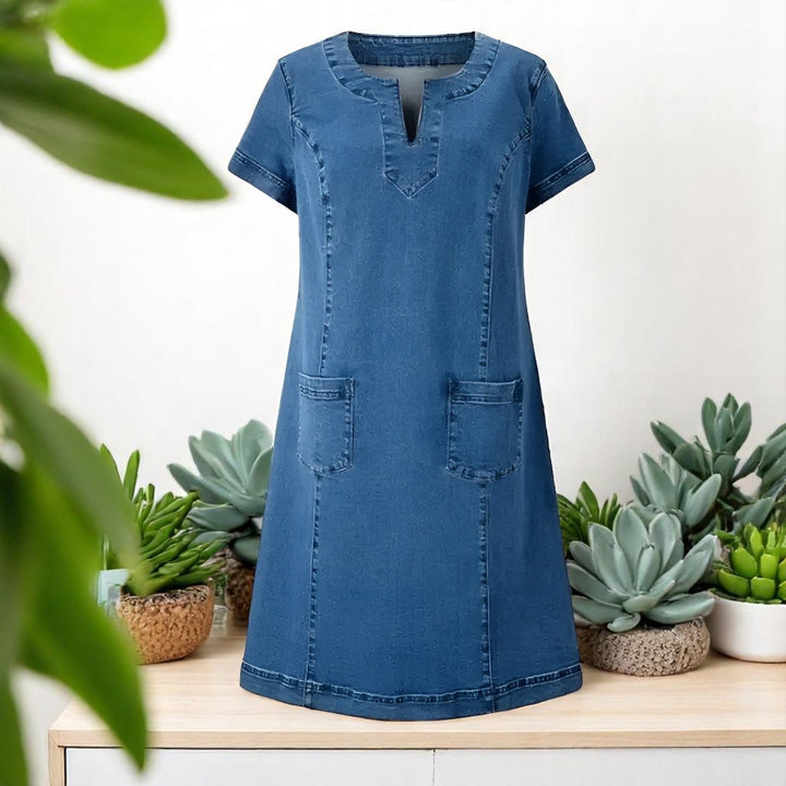 Ferlora™ | Soft denim dress with pocket