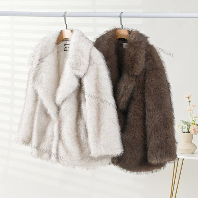 Ferlora™ | Amélie Gradient Faux Fur Coat