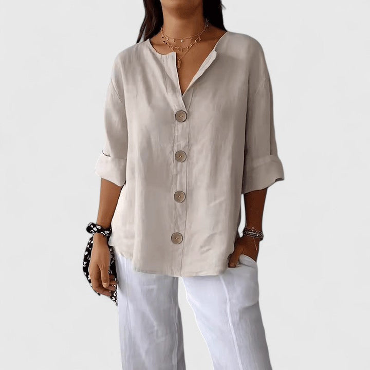 Ferlora™ | Elegant Everyday Blouse – Breathable Comfort for Canadian Summers