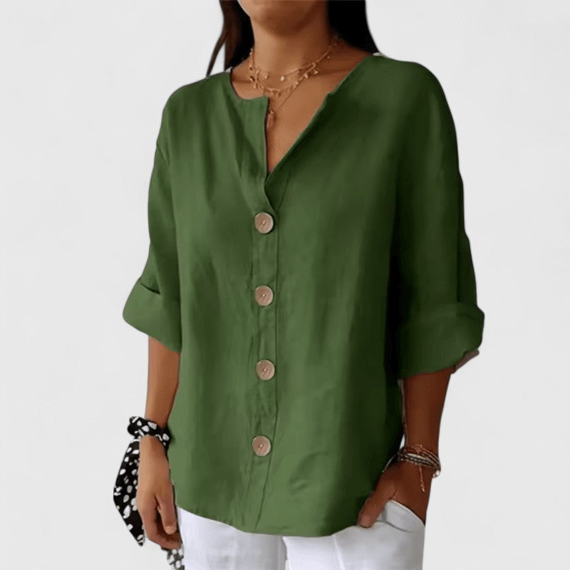 Ferlora™ | Elegant Everyday Blouse – Breathable Comfort for Canadian Summers