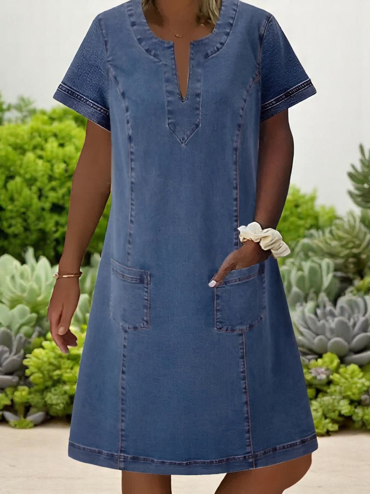 Ferlora™ | Soft denim dress with pocket