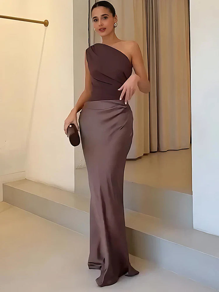 Brooklynn™ – One-Shoulder Dress for Timeless Elegance