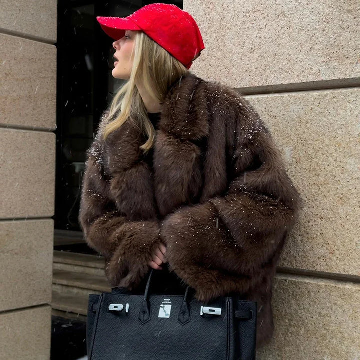 Ferlora™ | Amélie Gradient Faux Fur Coat