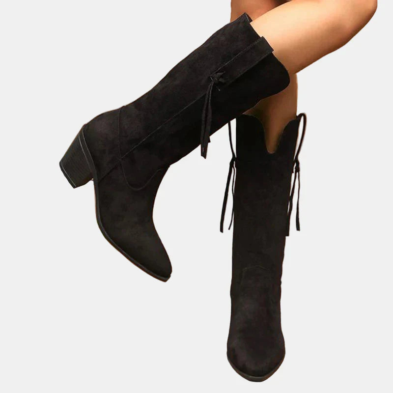 Remi™ - Retro Faux Mid Calf Boots