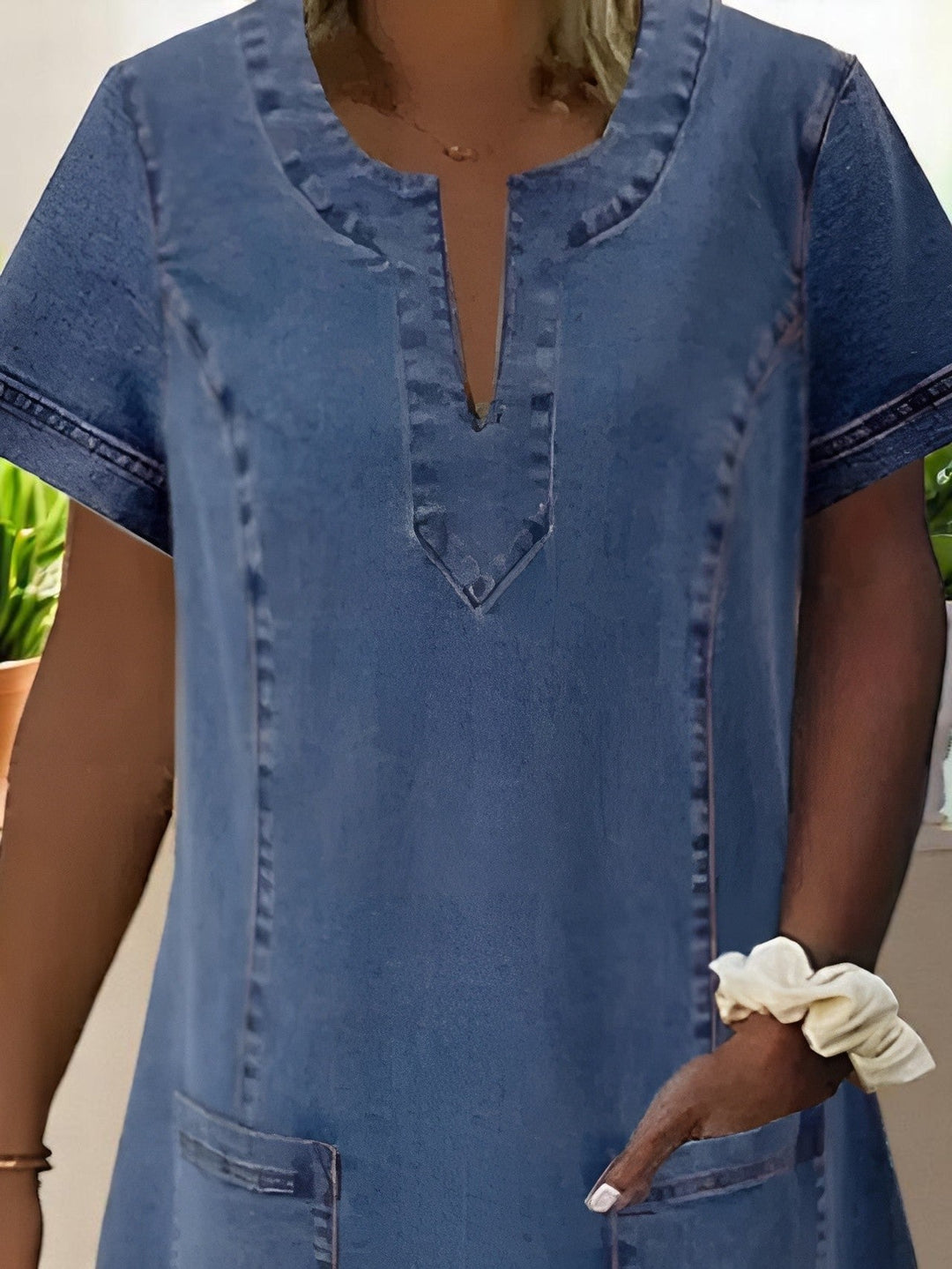 Ferlora™ | Soft denim dress with pocket