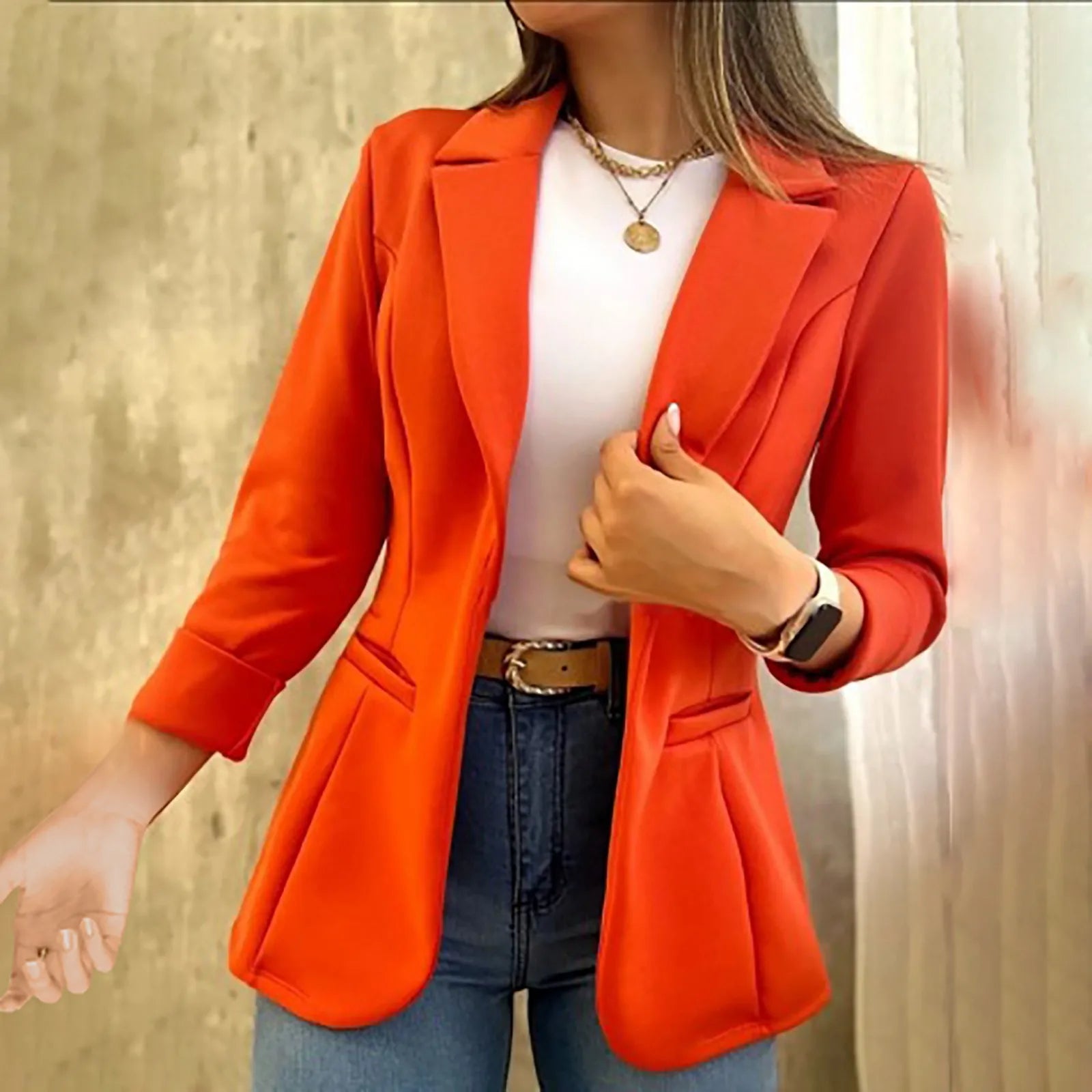 Aria™ - Minimalist Long Sleeve Blazer - Ferlora