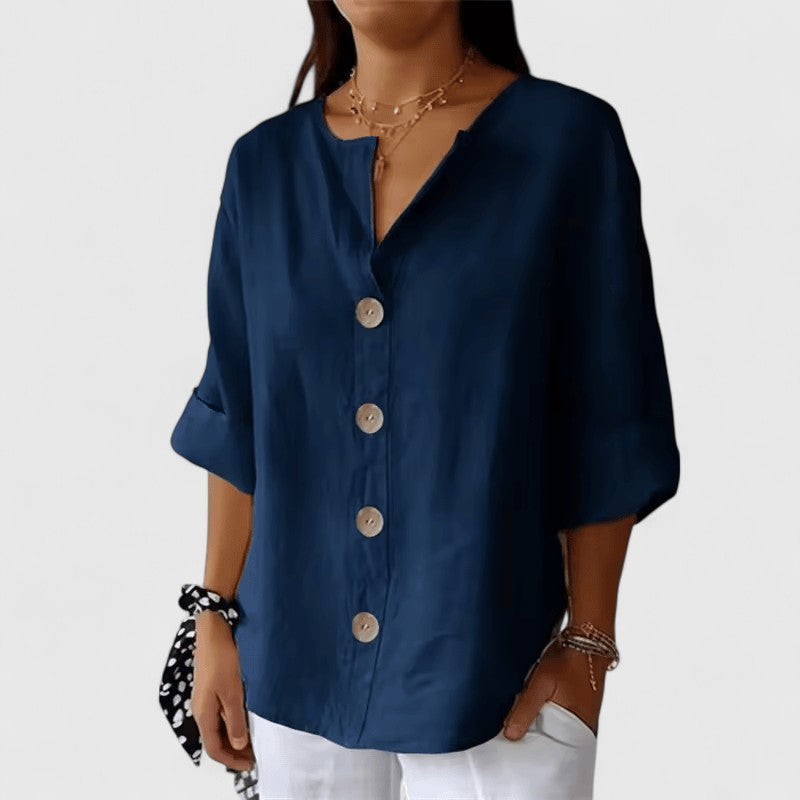 Ferlora™ | Elegant Everyday Blouse – Breathable Comfort for Canadian Summers
