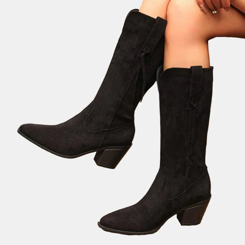 Remi™ - Retro Faux Mid Calf Boots