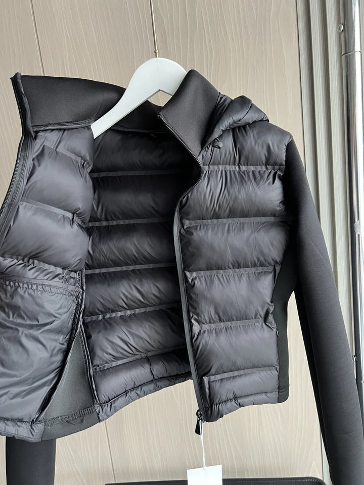 Ferlora™ | Lina Lightweight Hooded Zip Puffer