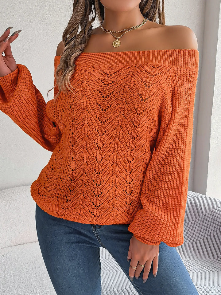 Ferlora™ | Nina off-Shoulder Knit Sweater