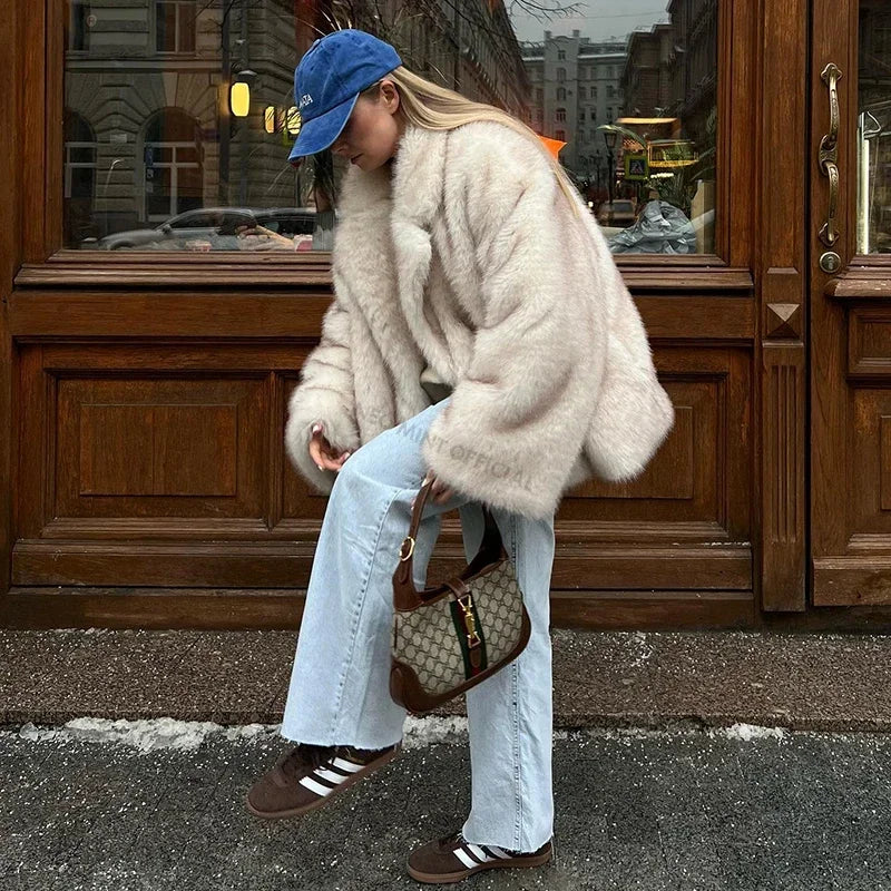 Ferlora™ | Amélie Gradient Faux Fur Coat