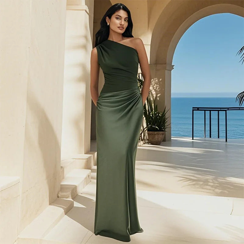 Brooklynn™ – One-Shoulder Dress for Timeless Elegance