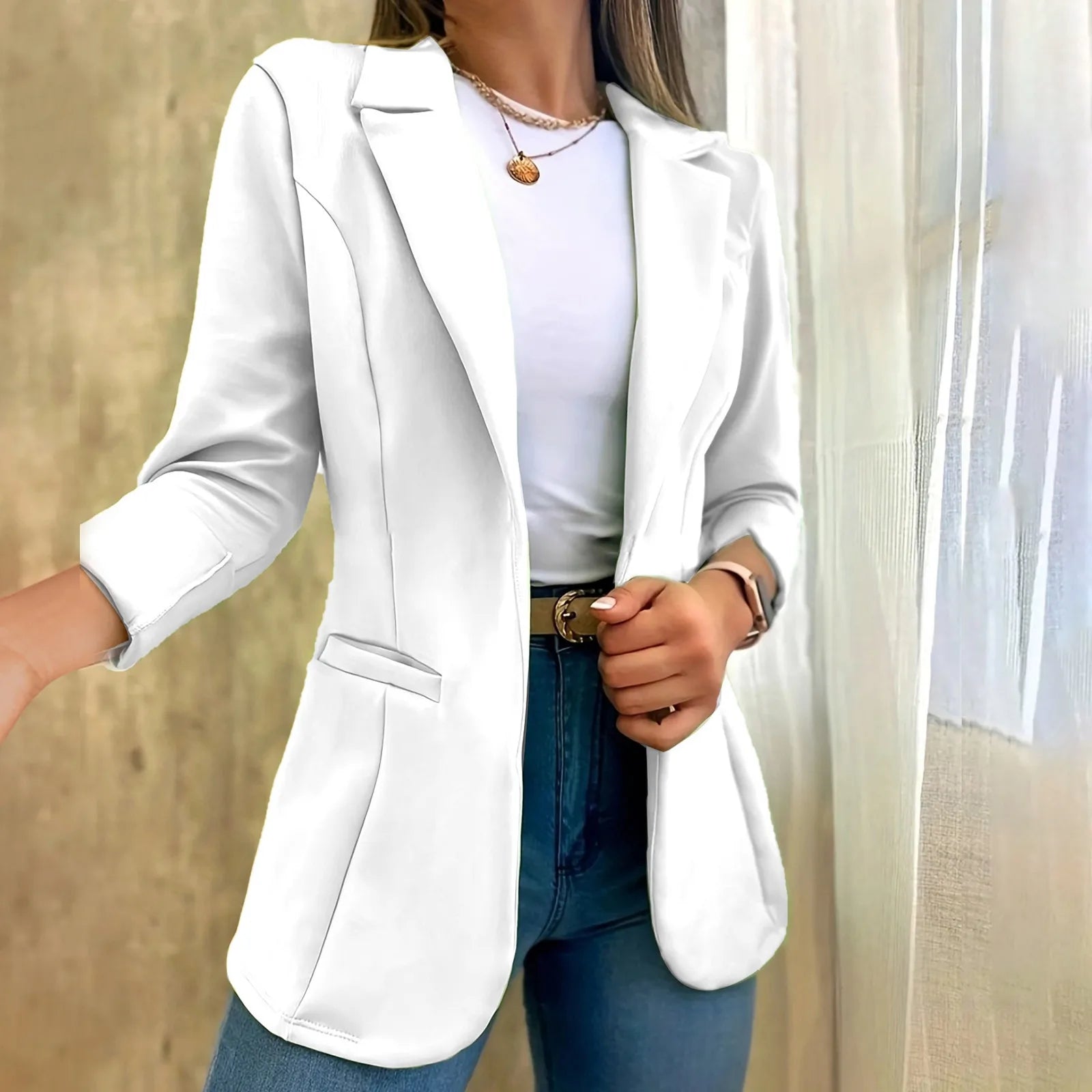 Aria™ - Minimalist Long Sleeve Blazer - Ferlora