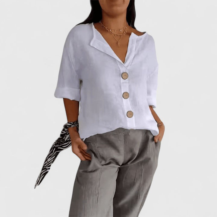 Ferlora™ | Elegant Everyday Blouse – Breathable Comfort for Canadian Summers
