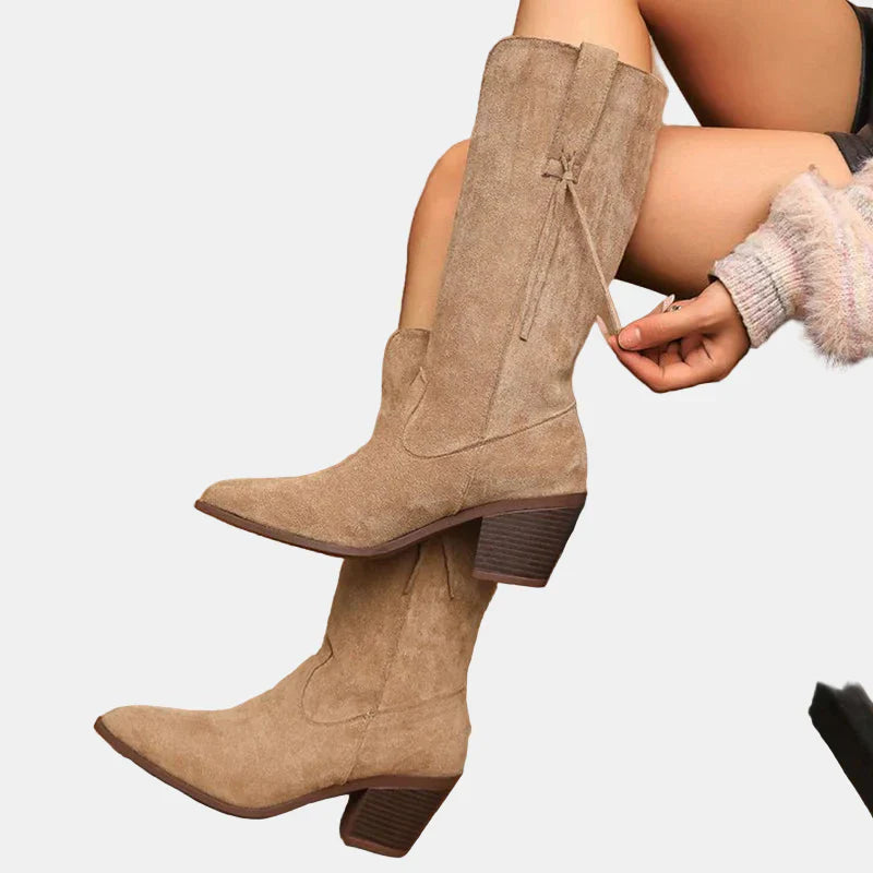 Remi™ - Retro Faux Mid Calf Boots