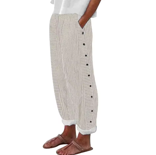 REA | COMFORTABLE STRIPED CASUAL PANTS - Ferlora