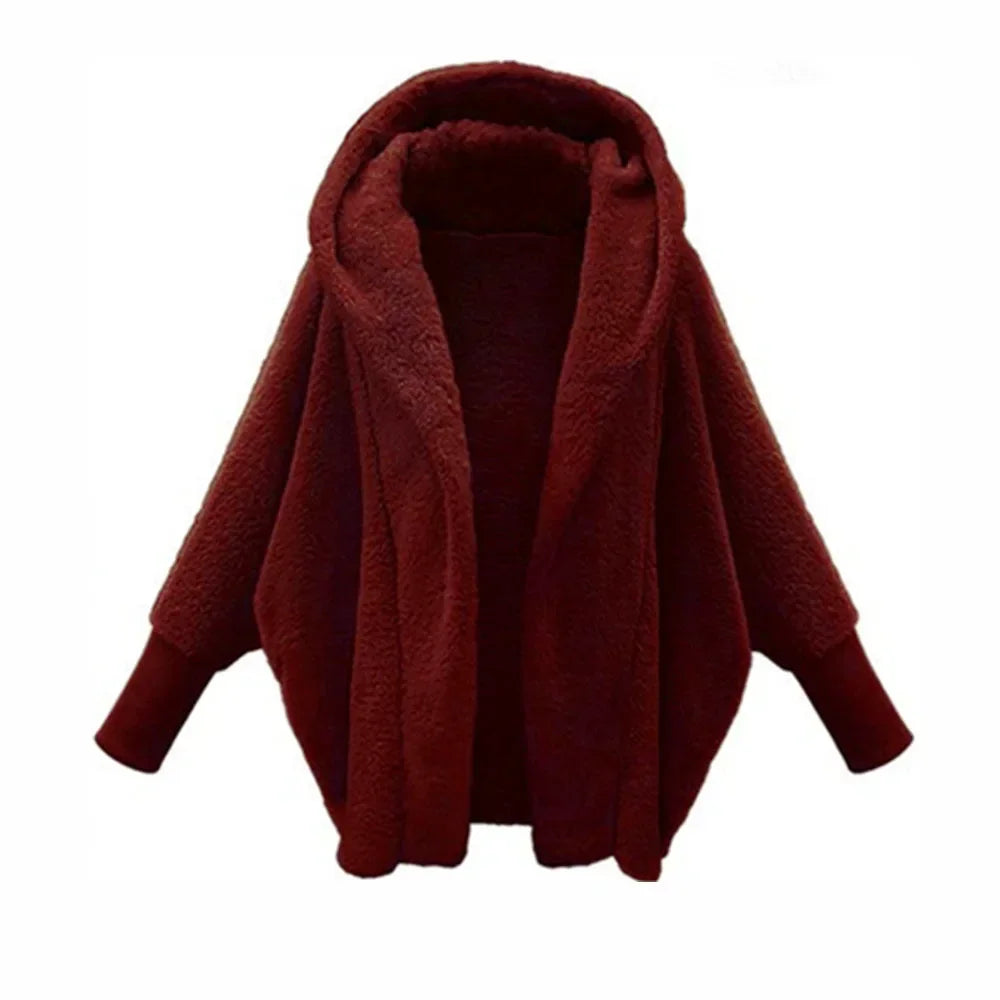 Ferlora™ | Amara Plush Hooded Pullover Jacket