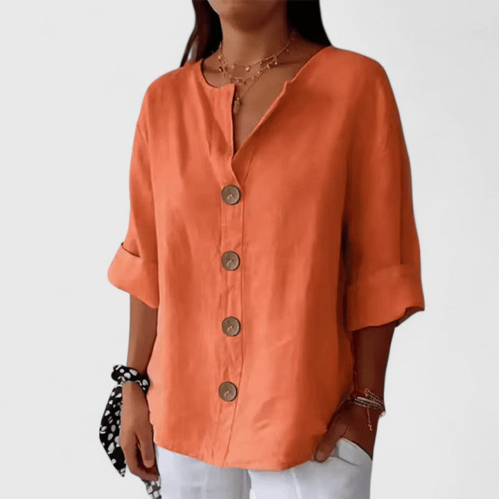 Ferlora™ | Elegant Everyday Blouse – Breathable Comfort for Canadian Summers