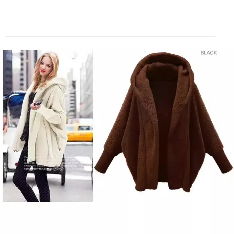 Ferlora™ | Amara Plush Hooded Pullover Jacket