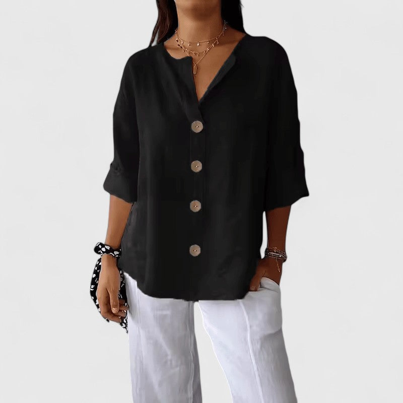 Ferlora™ | Elegant Everyday Blouse – Breathable Comfort for Canadian Summers