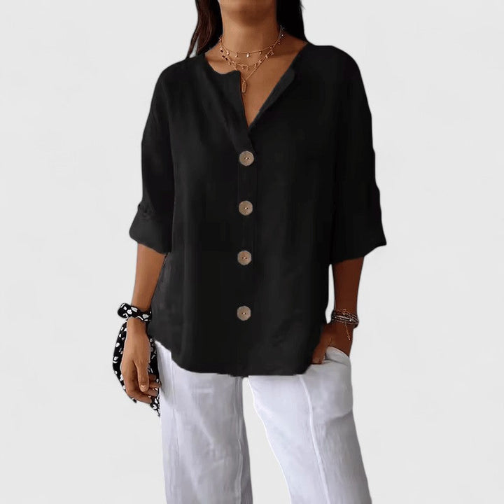 Ferlora™ | Elegant Everyday Blouse – Breathable Comfort for Canadian Summers