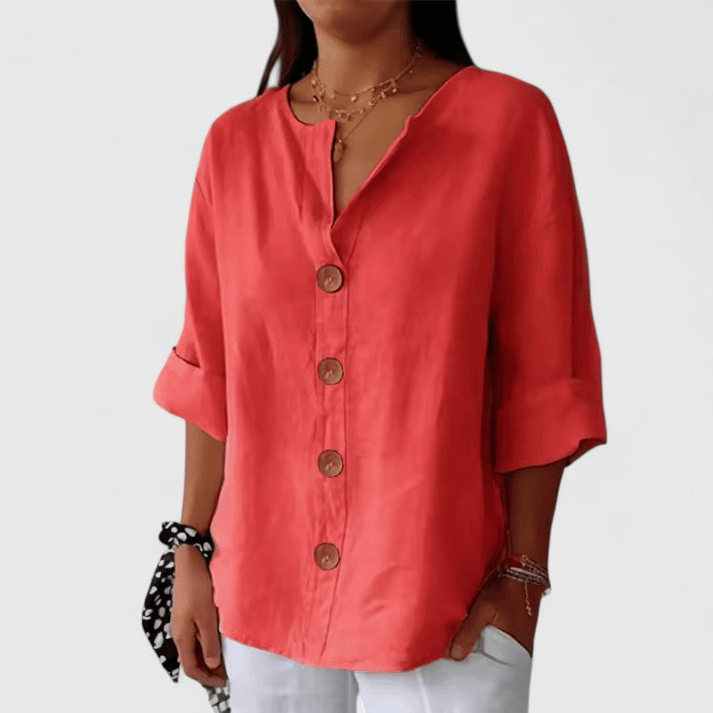 Ferlora™ | Elegant Everyday Blouse – Breathable Comfort for Canadian Summers