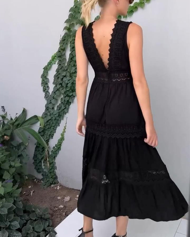Ferlora™ | Timeless Lace-Detail Summer Dress for Effortless Elegance