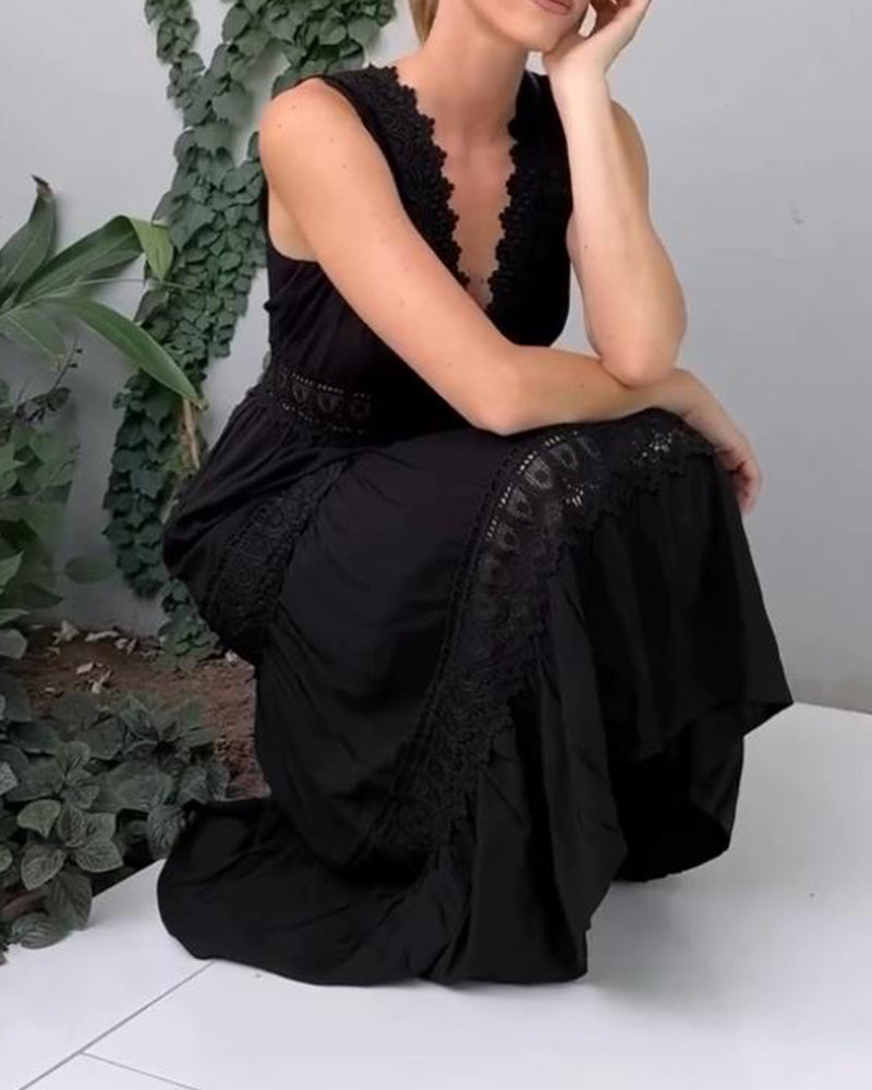 Ferlora™ | Timeless Lace-Detail Summer Dress for Effortless Elegance