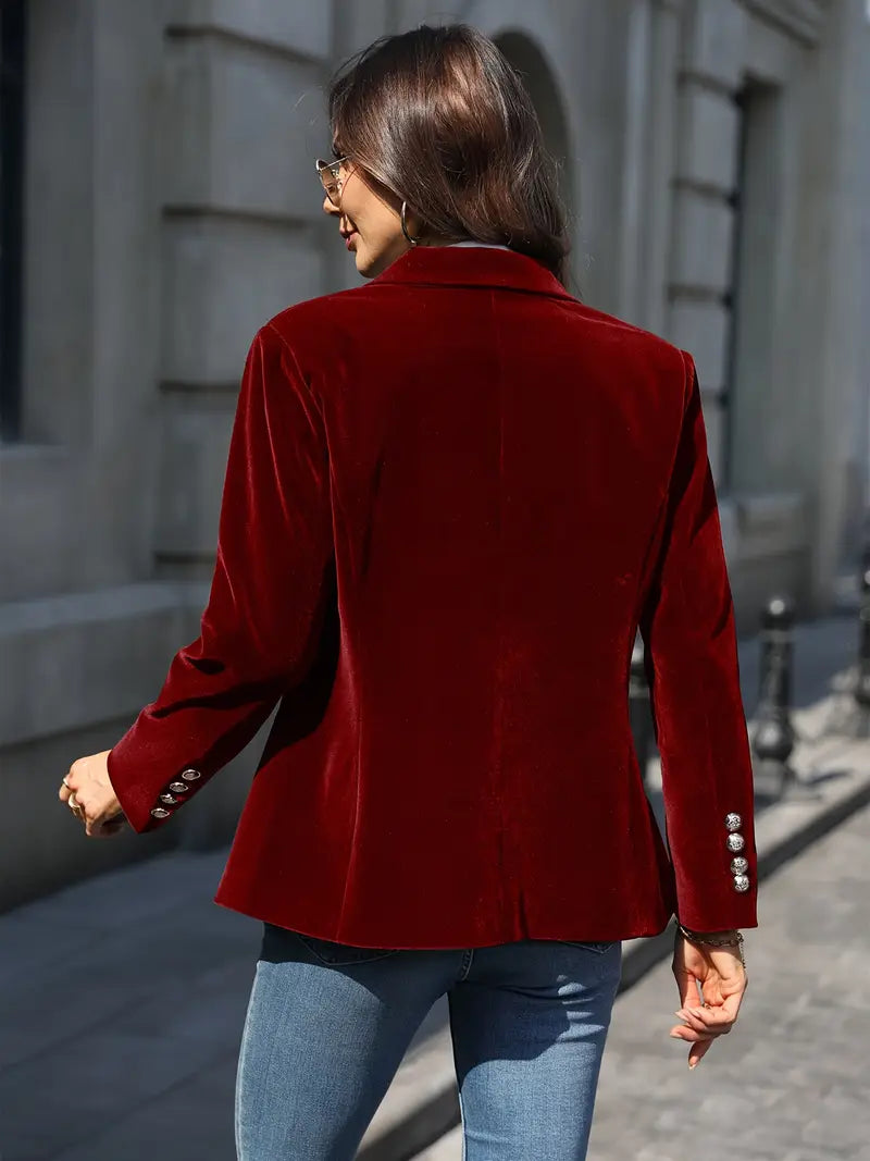 Ferlora™ | Elegant Velvet Blazer for Effortless Seasonal Sophistication