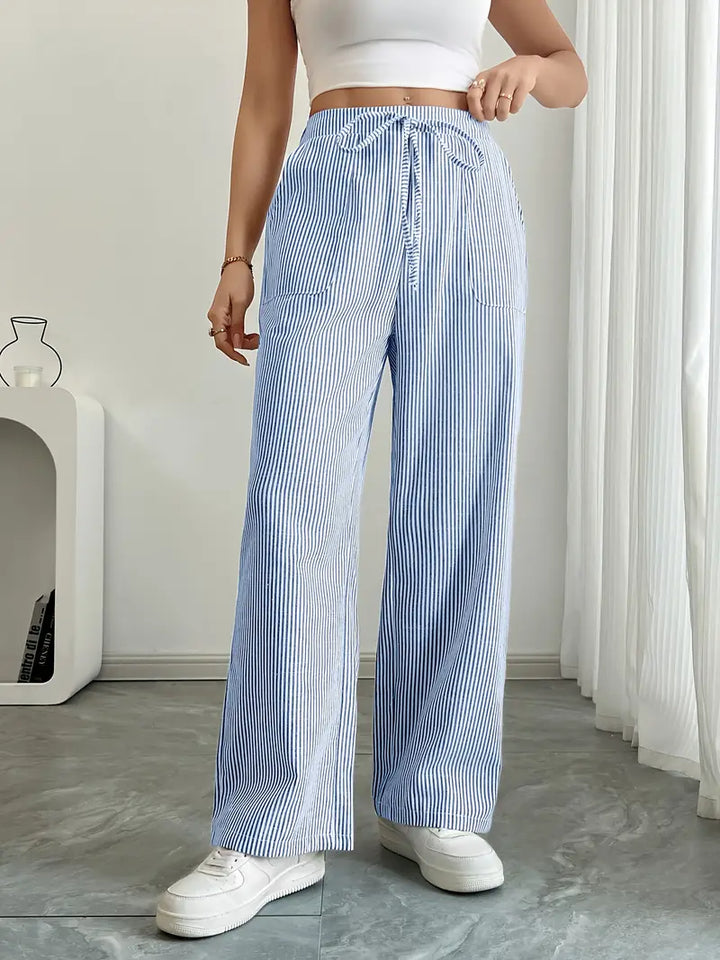 KARINA | STYLISH STRIPED PANTS - Ferlora