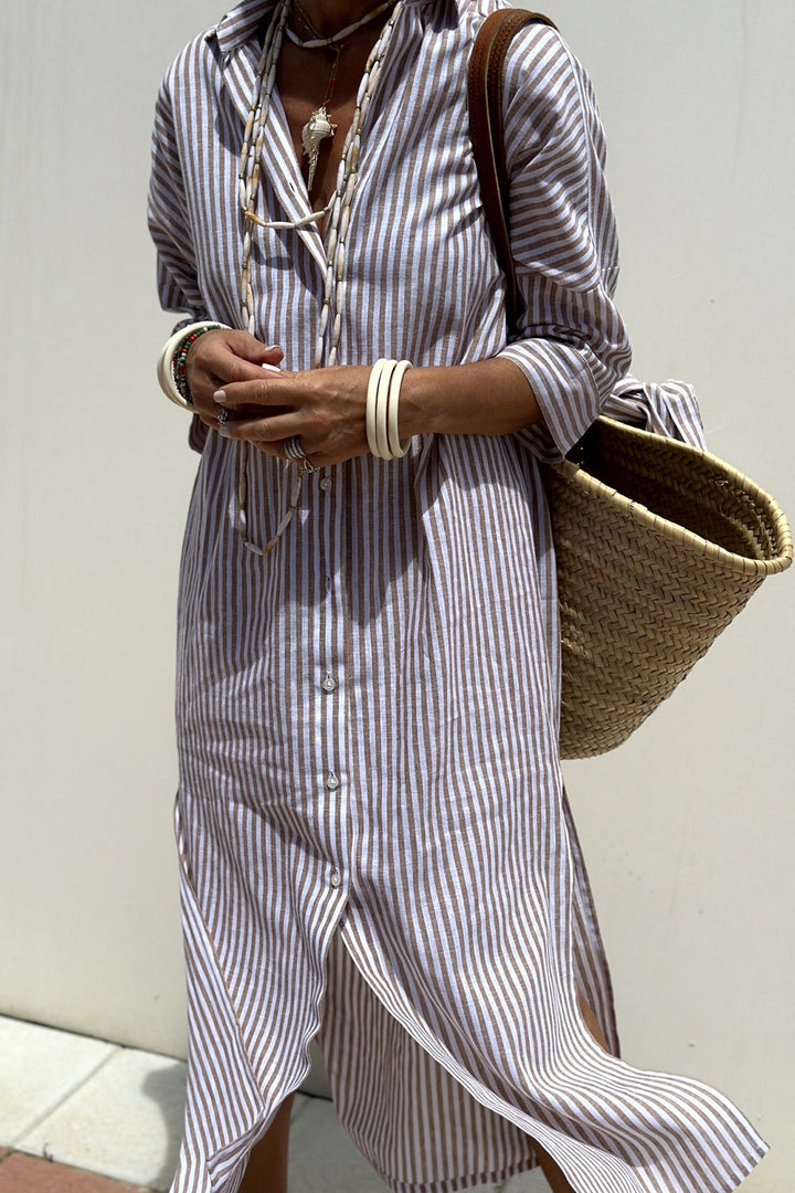 Ferlora™ |Striped Everyday Shirt Dress
