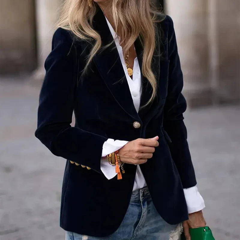 Savannah™ - Elegant Velvet Blazer - Ferlora