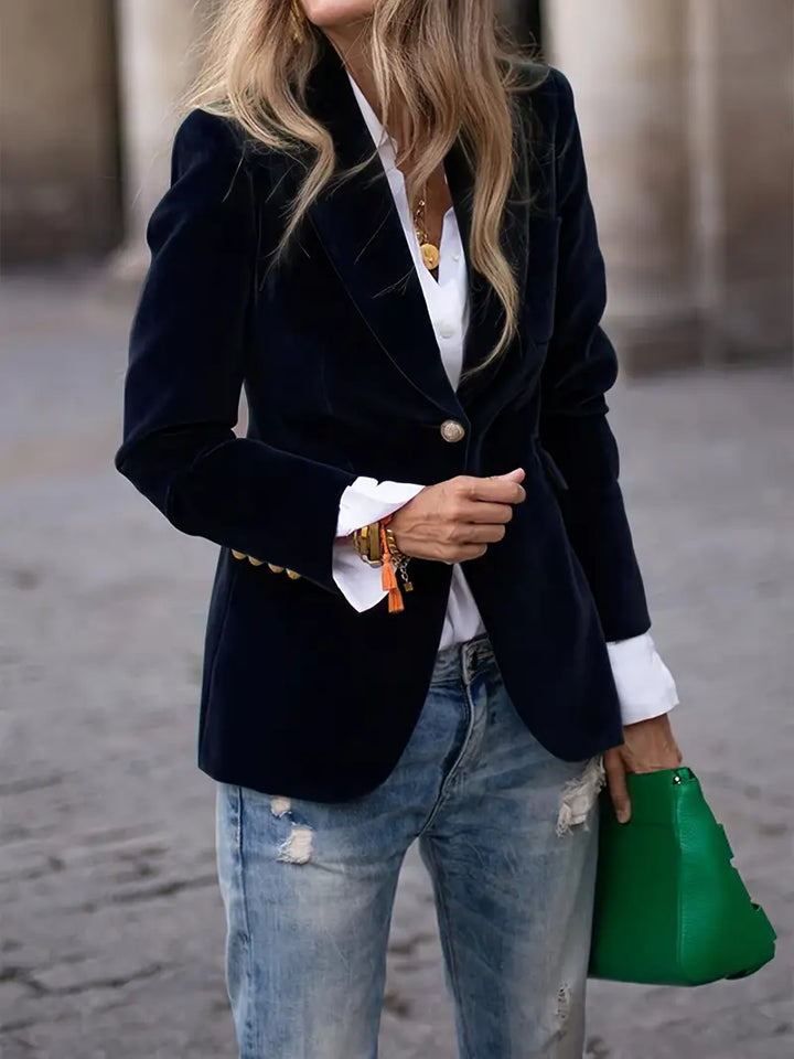 Ferlora™ | Elegant Velvet Blazer for Effortless Seasonal Sophistication