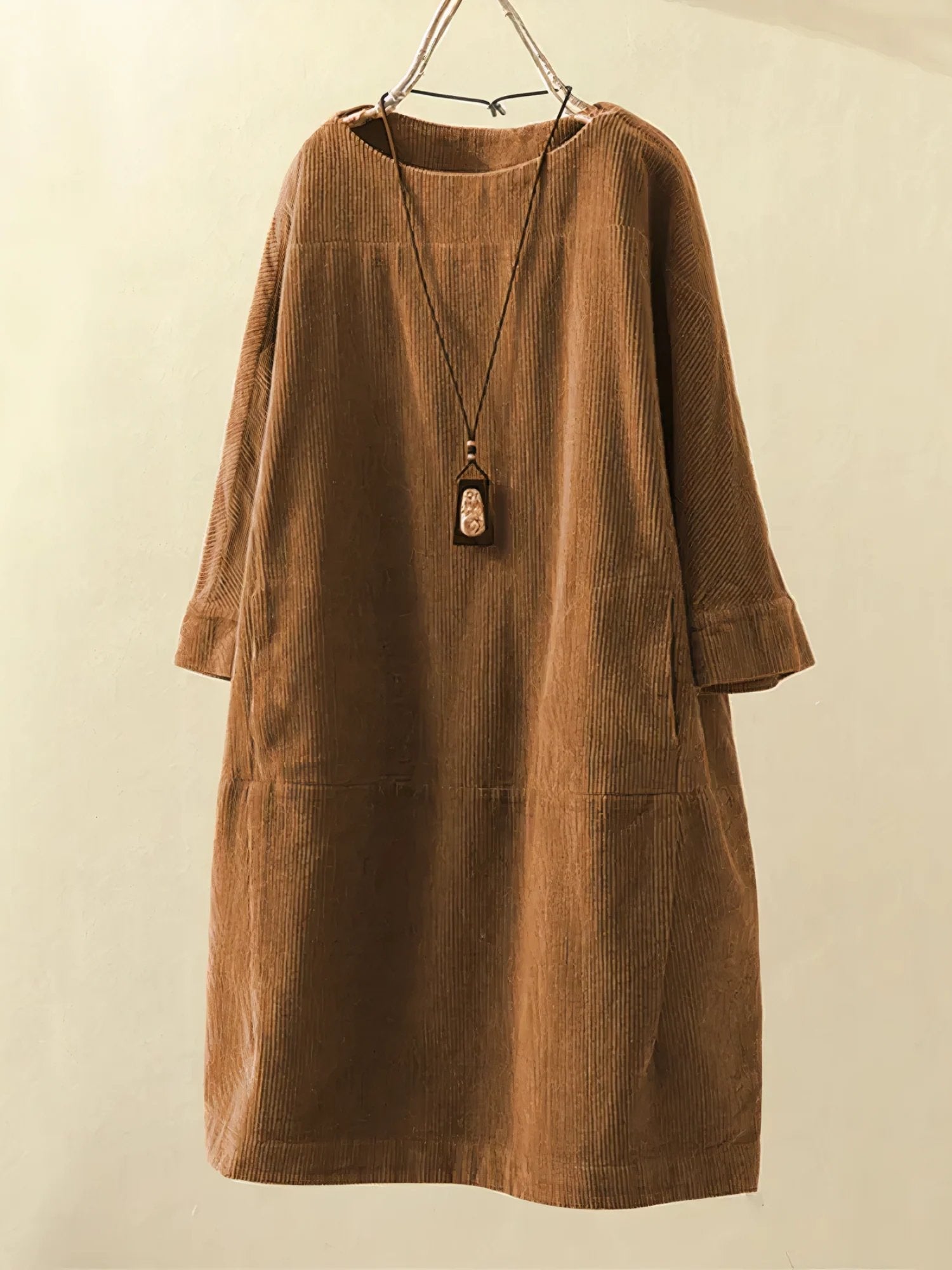 Zayla™ – Corduroy Tunic Dress for Effortless Everyday Elegance