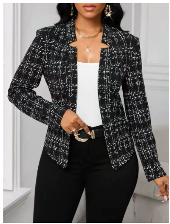 Ellie™ - Chic Plaid Blazer - Ferlora