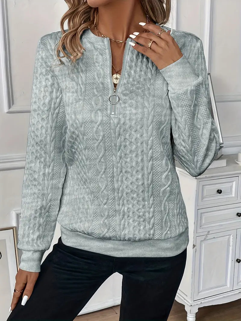 Ferlora™ | Sweater with Zip for Effortless Chic Comfort