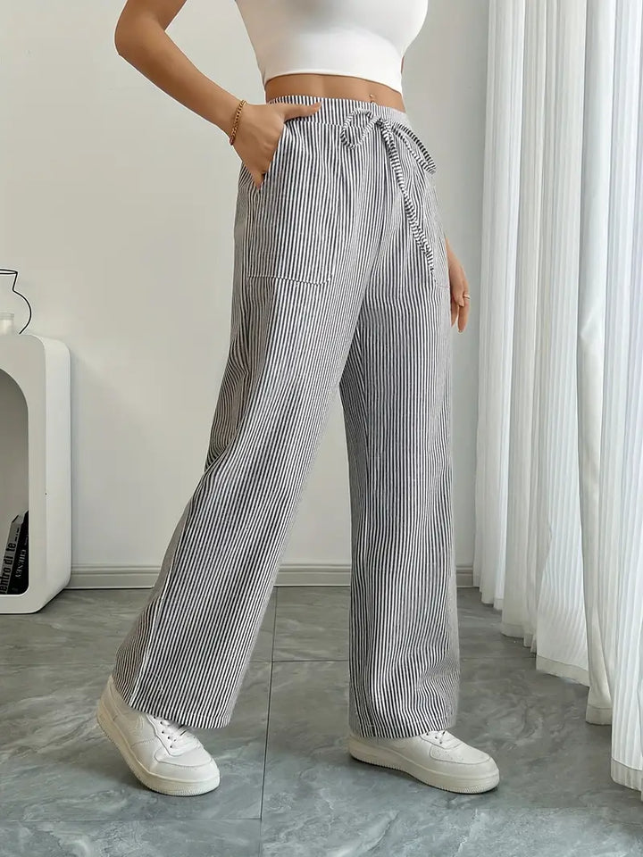 KARINA | STYLISH STRIPED PANTS - Ferlora