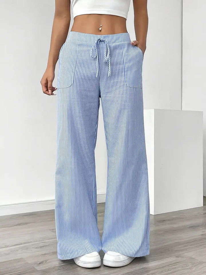 KARINA | STYLISH STRIPED PANTS - Ferlora