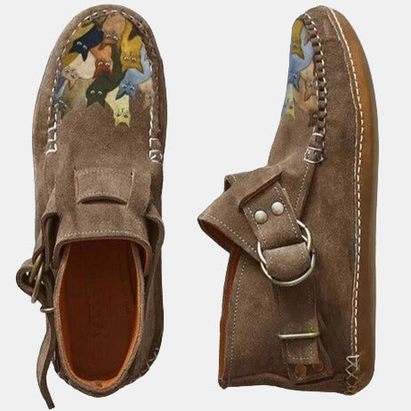 Nina™ - Casual Printed Ankle Boots