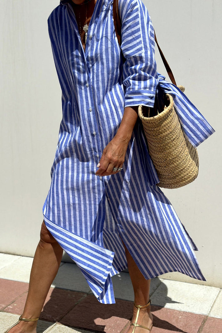 Ferlora™ |Striped Everyday Shirt Dress