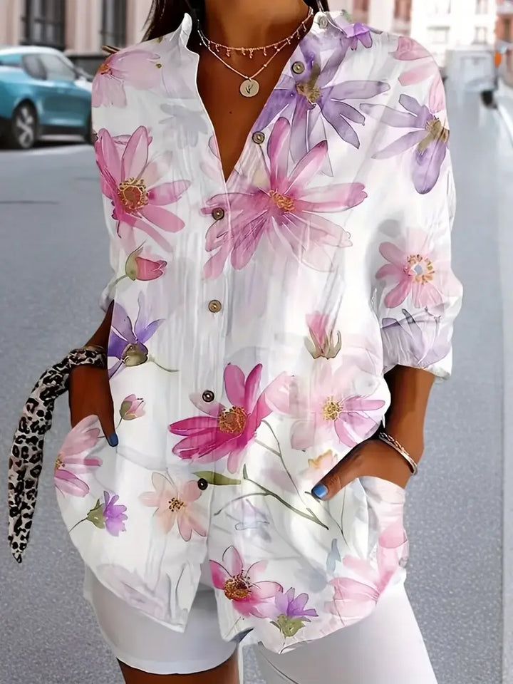 Ferlora™ | Elegant Floral Blouse