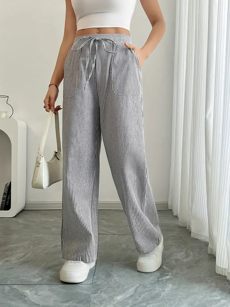 KARINA | STYLISH STRIPED PANTS - Ferlora