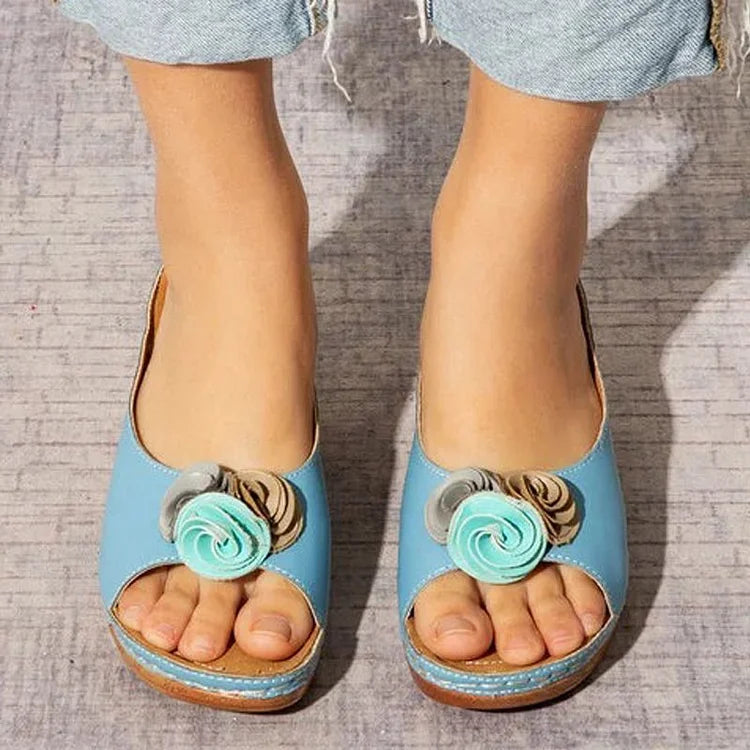 Lily™ - Flower Strap Orthopedic Sandals - Ferlora