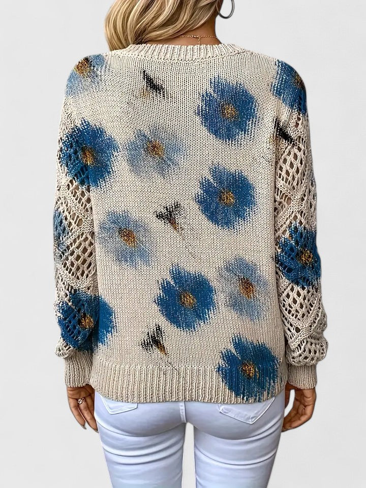 Ferlora™ | Floral Sweater for Timeless Elegance