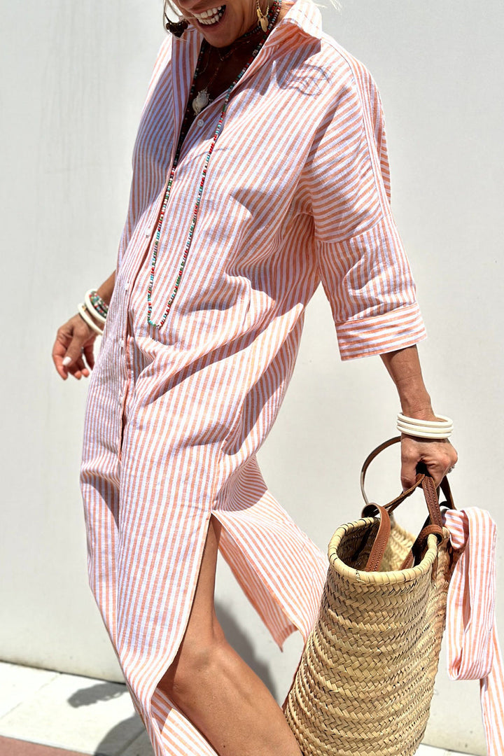 Ferlora™ |Striped Everyday Shirt Dress